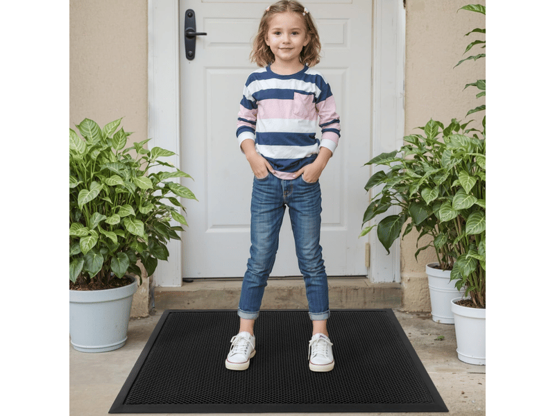  Paillasson d'entrée extérieur noir 43x76 cm, antidérapant et imperméable, idéal pour porte, jardin et terrasse PL-A-001045 - Conforama D