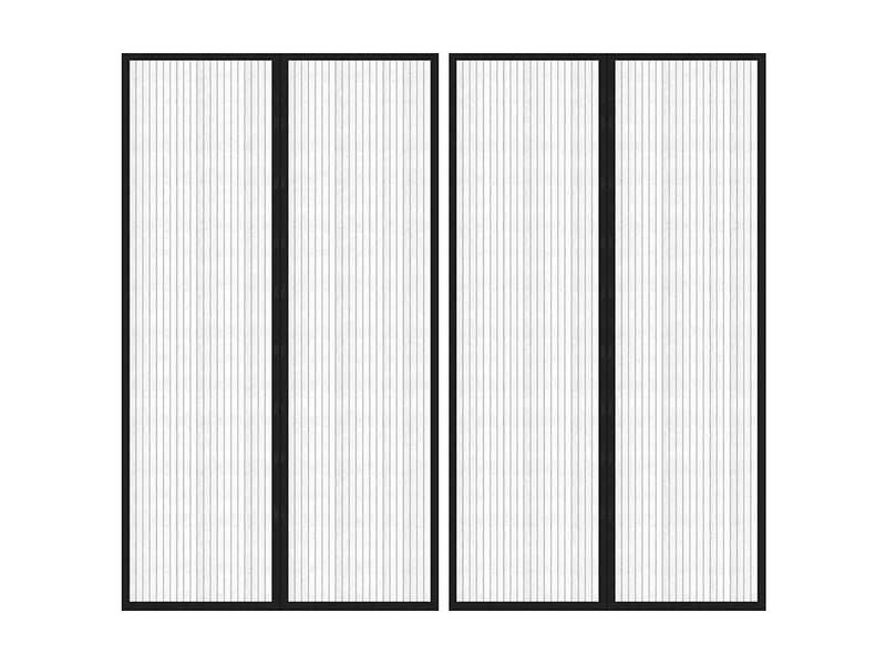 Lot de 2 rideaux de porte anti-insectes, moustiquaires avec aimants noir 200x80cm cf44141 - Conforama B
