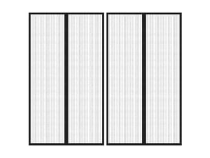 Lot de 2 rideaux de porte anti-insectes, moustiquaires avec aimants noir 200x80cm cf44141
