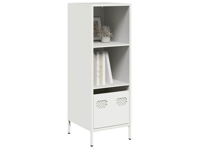  Buffet haut - bahut - meuble de rangement blanc 35x39x103,5 cm acier  - Conforama B