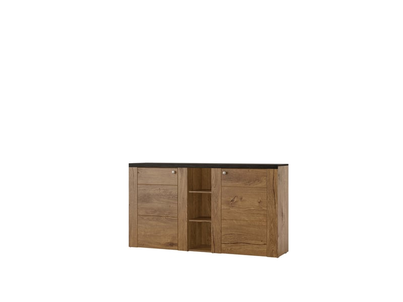  Buffet voltia avec 2 portes et 3 niches - noir bois VOLTIA - Conforama A
