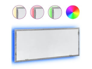 Miroir de salle de bain, miroir de toilette à led sonoma gris bois d'ingénierie cf62519