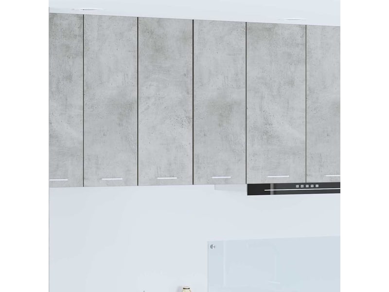 Meuble de rangement, armoire suspendue 2 pcs gris béton et blanc bois d'ingénierie shl1042 - Conforama B