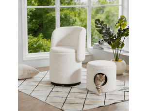 Pouf / repose pied HAUSS SPOLE blanc