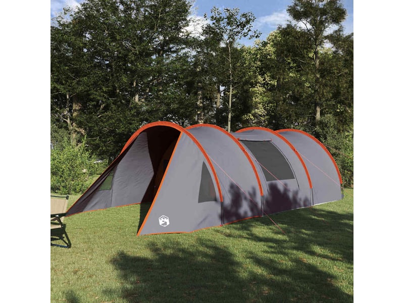  Tente tunnel, tente de camping 4 personnes gris et orange shl62926  - Conforama B