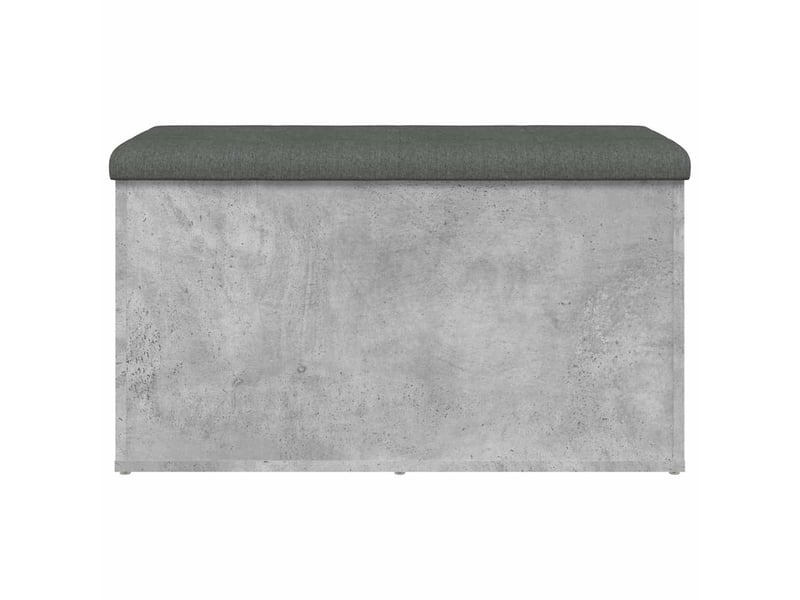  Banc chambre, banc de rangement gris béton 82x42x45 cm bois d'ingénierie  - Conforama E