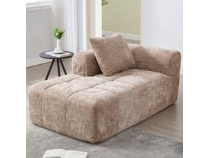 Méridienne 158x90x60 cm avec coussin kaki
