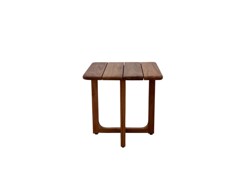  Table d'appoint carrée en bois de teck  - Conforama A