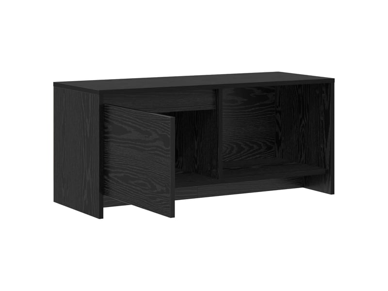  Ensemble meuble tv - banc tv - meuble de rangement 90 x 35 x 40 cm chêne noir bois d'ingénierie  - Conforama E