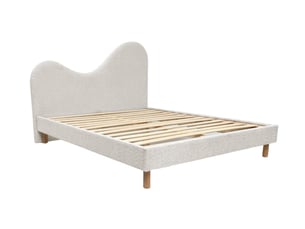 Lit 2 places 160x200 cm BOBOCHIC  CELINA coloris blanc