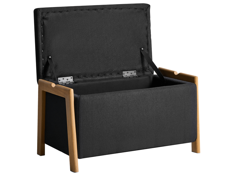 Ensemble de salon 3 places edland tissu noir avec banc - Conforama E
