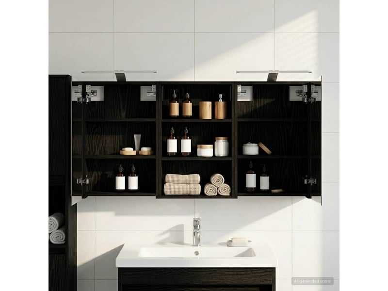 Ensemble de meubles de salle de bain 3 pcs 120x10.5x60.5 cm shl8793 - Conforama D