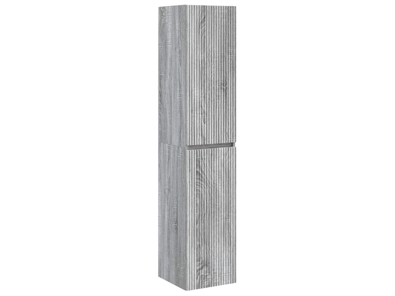  Cabinet salle de bain mural, meuble de rangement sonoma gris 33x34.5x160 cm shl7058  - Conforama A