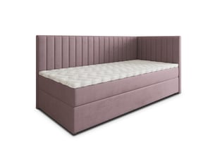 Lit avec rangement 80x200 cm <strong>MASSENO</strong>  <strong></strong> coloris rose