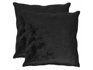 Lot de 2 housses de coussin heerlen noir 60 x 60 cm flanelle cf49466