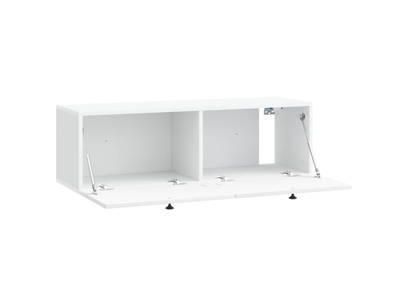 Meuble tv - banc tv - meuble de rangement mural blanc 98 x 31 x 30 cm bois d'ingénierie  - Conforama E