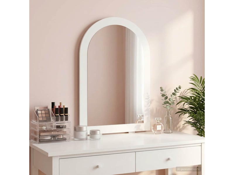  Miroir fauske blanc 43 x 3,5 x 77 cm usage intérieur uniquement cf62795  - Conforama C