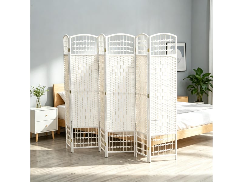  Paravent pliable élégant, cloison de séparation moderne à 6 panneaux, 1 pièce  - Conforama B