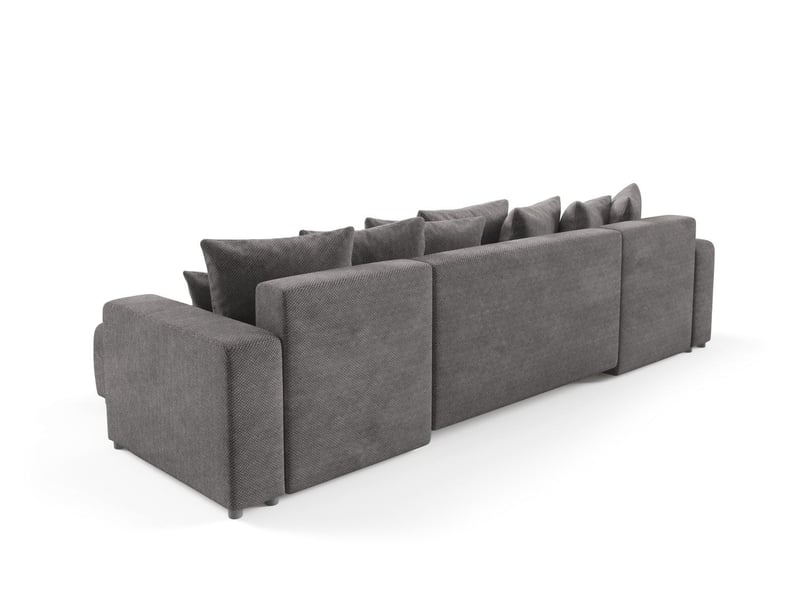 Canapé d'angle convertible evora u gris anthracite - Conforama D