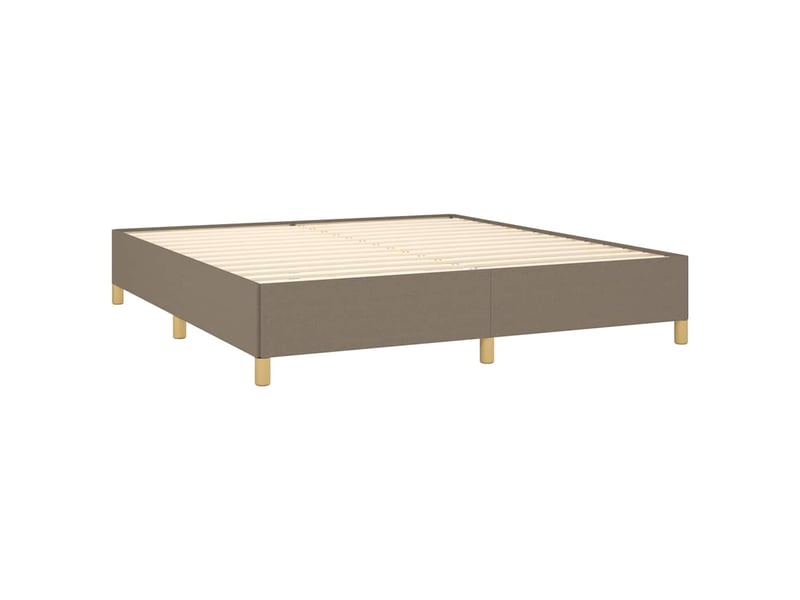  Lit double- lit adulte -  cadre de lit sans matelas taupe 180x200 cm tissu  - Conforama C