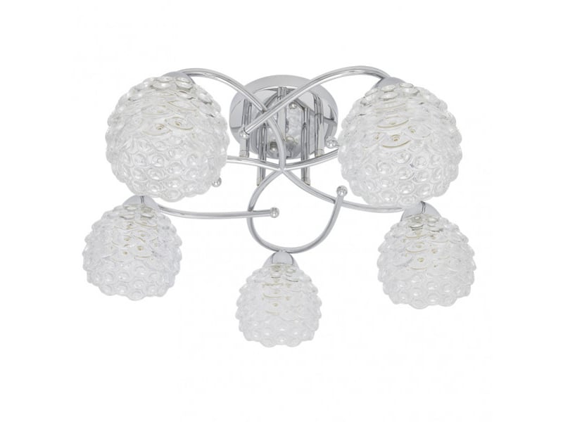  Fabrilamp bagan, lampe, moderne, 5 x e14, chromé, 23 x 49 x 49 cm 155055020 - Conforama A