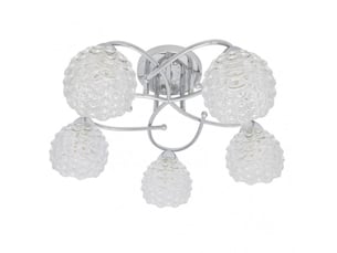 Fabrilamp bagan, lampe, moderne, 5 x e14, chromé, 23 x 49 x 49 cm