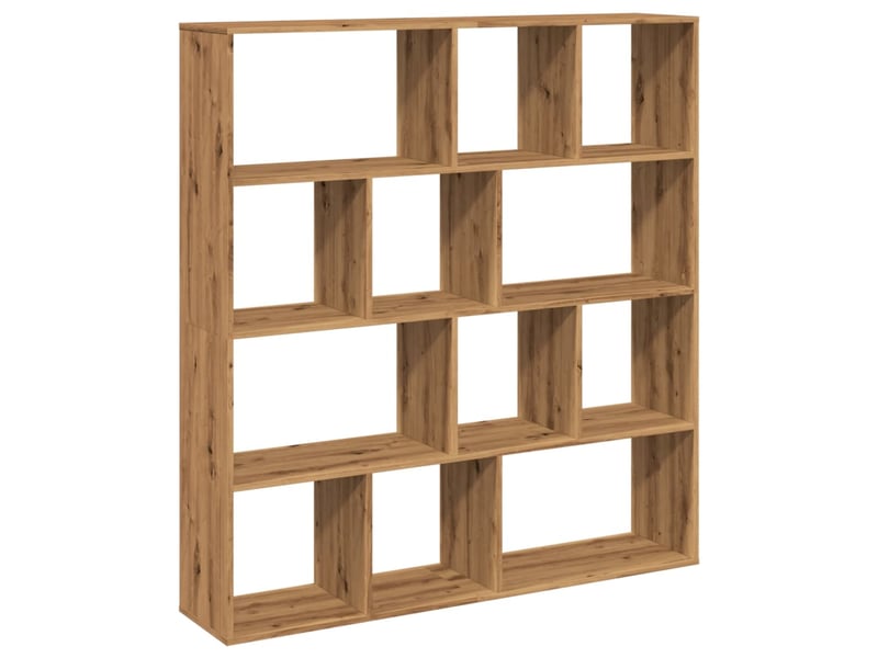  Bibliothèque, étagère de rangement chêne artisanal 132x29x141,5 cm bois d'ingénierie  - Conforama E