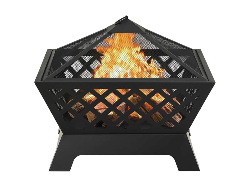  Brasero exterieur, foyer camping avec tisonnier 64 cm xxl acier  - Conforama C