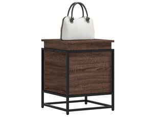 Boîte de rangement, coffre de rangement avec couvercle chêne marron bois ingénierie shl597