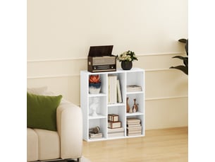 Bibliotheque coloris blanc 8 étagère(s) <strong>KORFEE</strong> <strong></strong> - 15 cm x 74.3 cm
