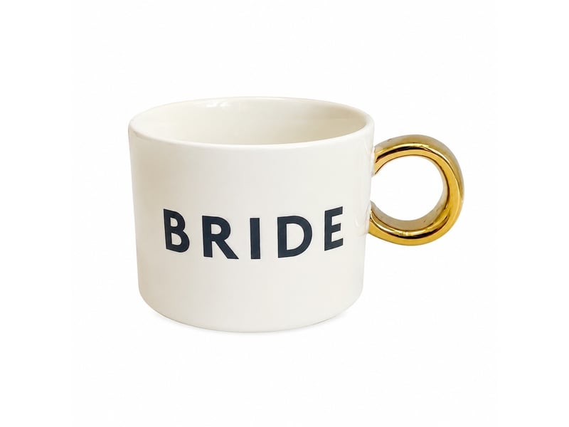  Mug en céramique, lettres ba, anse dorée, 450 ml  - Conforama A