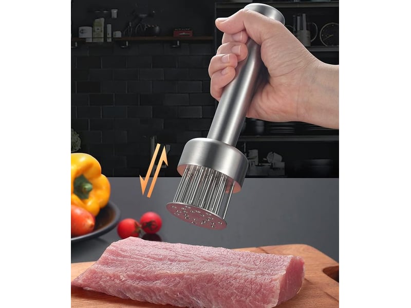  Attendrisseur de viande steak avec aiguille pointue, outil de cuisine attendrisseur d'aiguille à viande manuel en acier inox - attendrir le attendrir NO Commercial reference - Conforama E