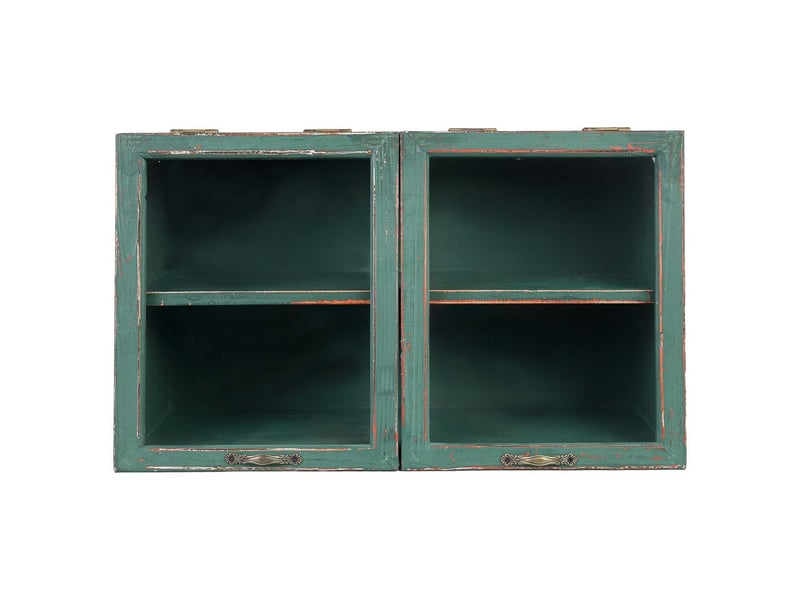 Vitrine en bois vert 60x25x35 cm h  - Conforama C