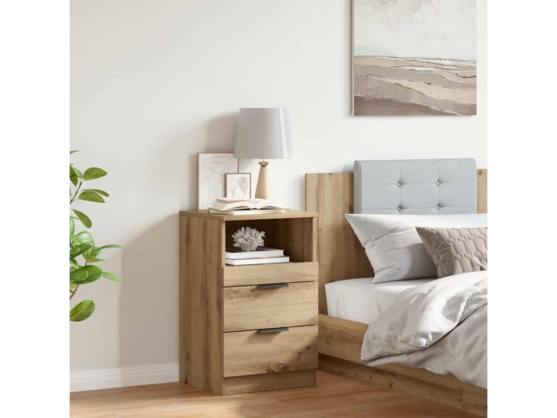  Bedside table de chevet - table chêne artisanal medium engineered wood  - Conforama B