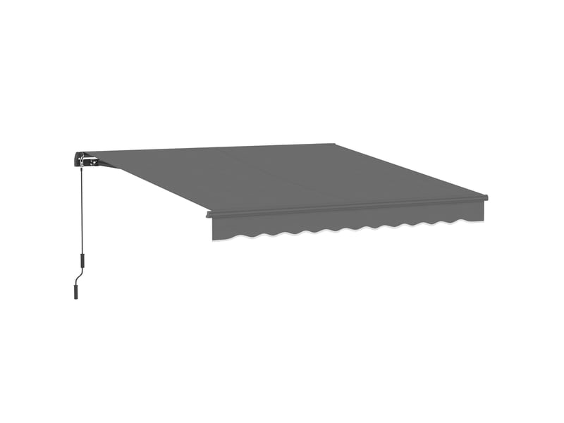  Store banne à bras articulés 350 x 300 cm, comprenant manivelle et support mural, angle réglable  - Conforama B