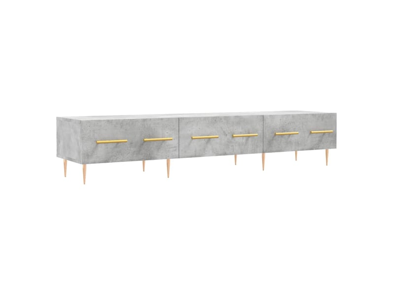  Meuble tv - banc tv - meuble de rangement gris béton 150x36x30 cm bois d'ingénierie  - Conforama A