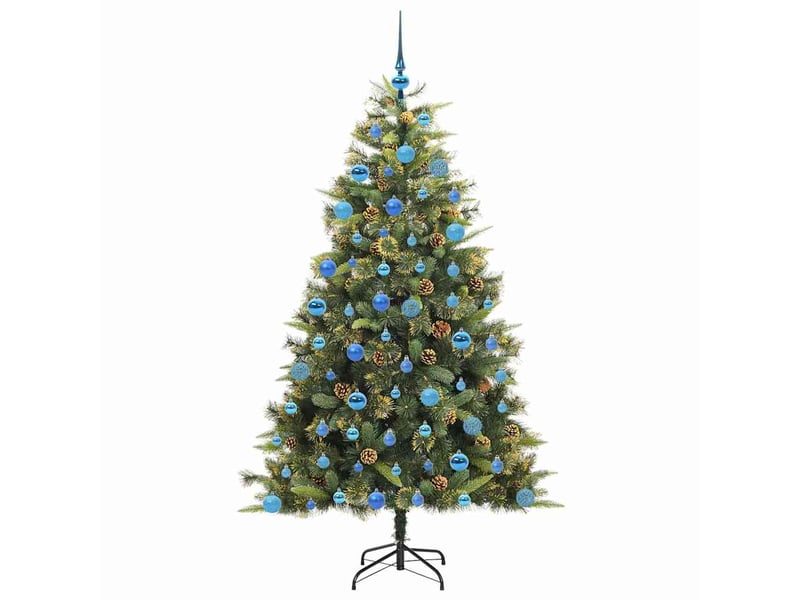 Sapin de noël artificiel, arbre de noël avec branches pliables et cônes 180 cm shl4055  - Conforama D