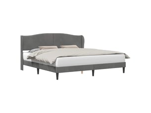 Lit 2 places 200x200 cm coloris gris
