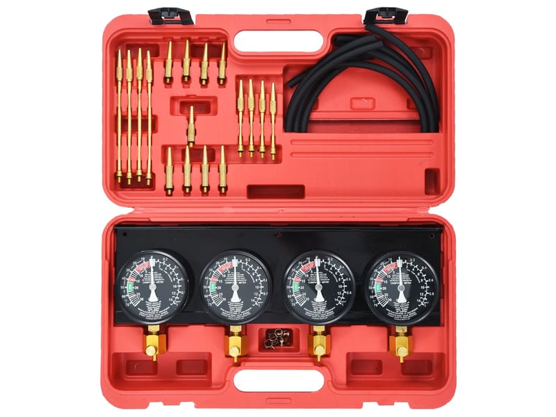  Kit d'outils de jauge de synchroniseur de vide de carburateur outil de véhicule voiture motocyclette multi-cylindre garage atelier 02_0004042  - Conforama C