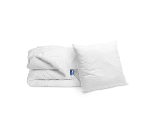 Pack couette très chaude 140x200cm + oreiller moelleux 60x60cm hôtel