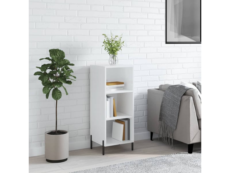  Buffet - bahut - meuble de rangement blanc brillant 34,5x32,5x90 cm bois d'ingénierie  - Conforama B