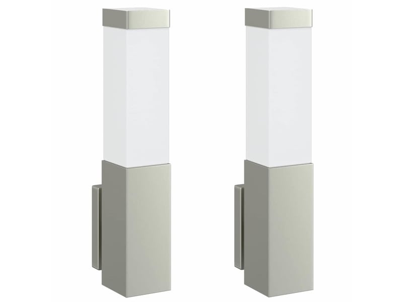  2 pièces applique murale extérieure argenté 10.5x6x33 cm shl68493  - Conforama A