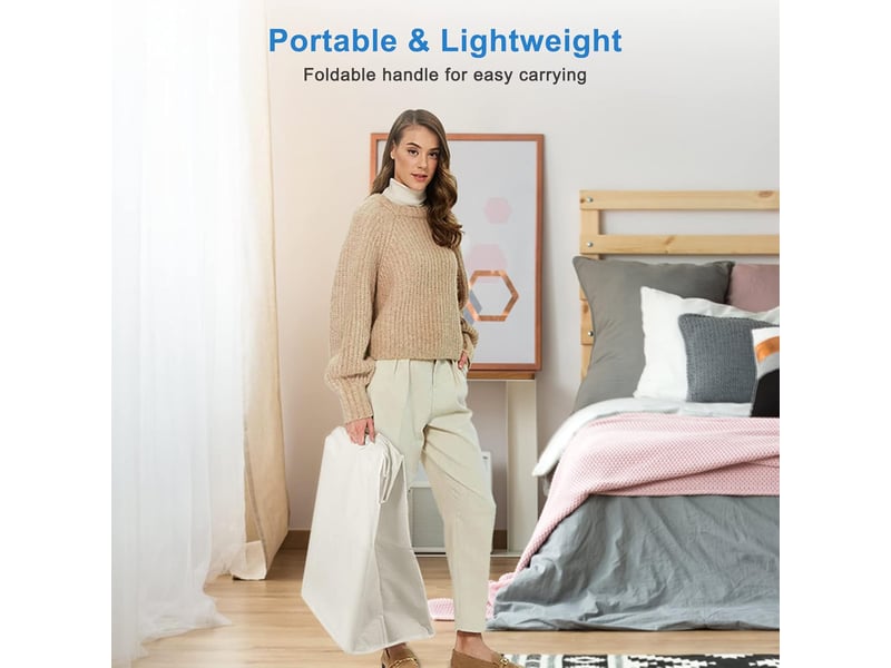  Panier à linge pliable 60l panier à linge avec manche en bois 40x27x50cm  - Conforama D