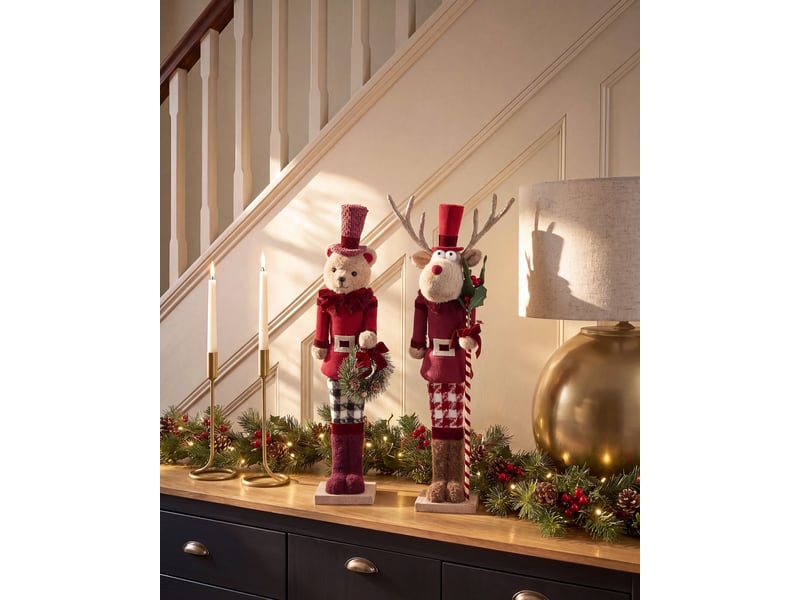 Lot de 2 figurines matala 6164 cm ours renne rouge - Conforama B