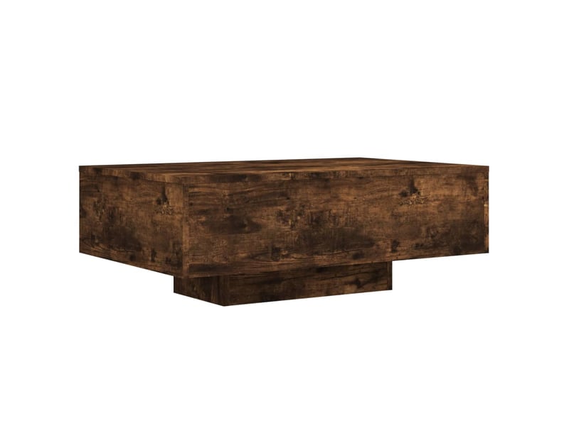  Table basse - table de salon - table à thé avec lumières led chêne fumé 85x55x31 cm  - Conforama C