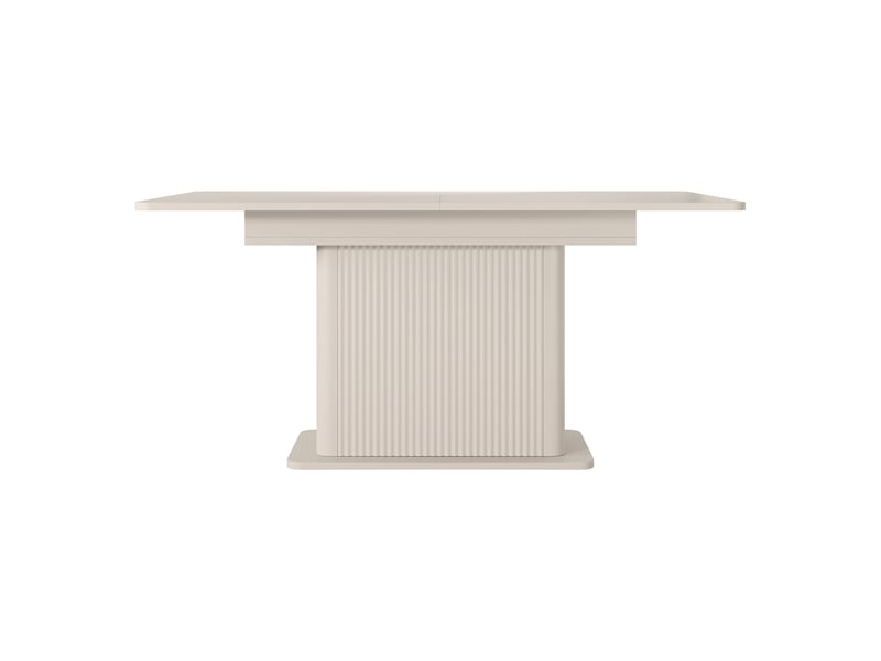  Table extensible kariteni, 8 places, 160x90x75h cm beige Kariteni - Conforama E