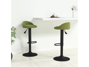 Lot de 2 tabouret de bar, chaise de bar vert clair velours shl42973