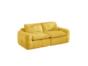 Canapé modulaire 194x97x68cm, sans cadre, structure, revêtement chenille, assise profonde ergonomique, jaune