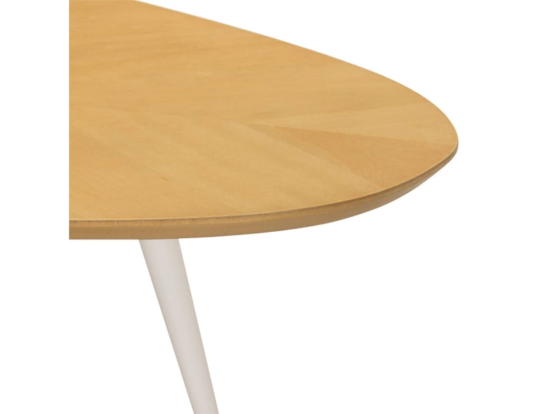  Table basse organique décor bois placage manguier naturel piètement acier - vanya  - Conforama C