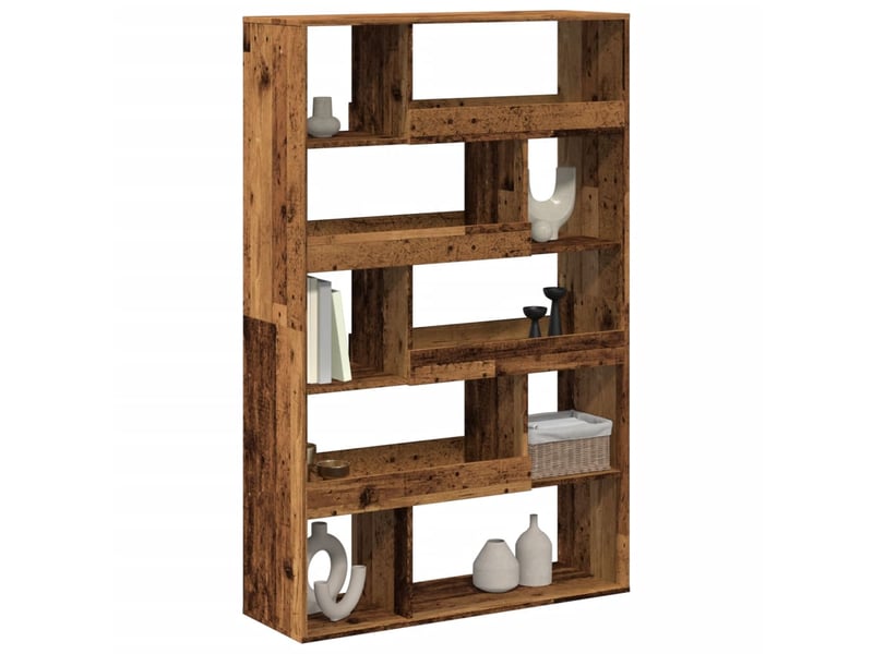  Cloison bibliothèque, meuble de rangement vieux bois bois d'ingénierie shl418  - Conforama C